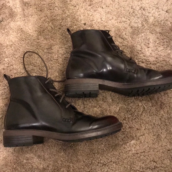 Zara cherry colored combat boots - Picture 3 of 5
